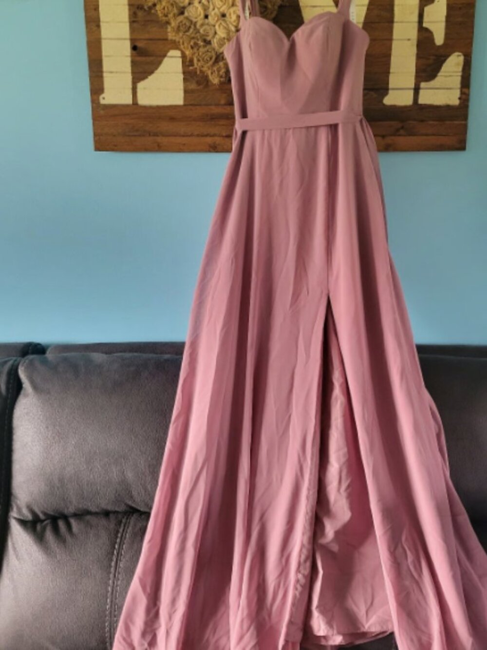 Womens size 2 azazie brand mauve colored dress